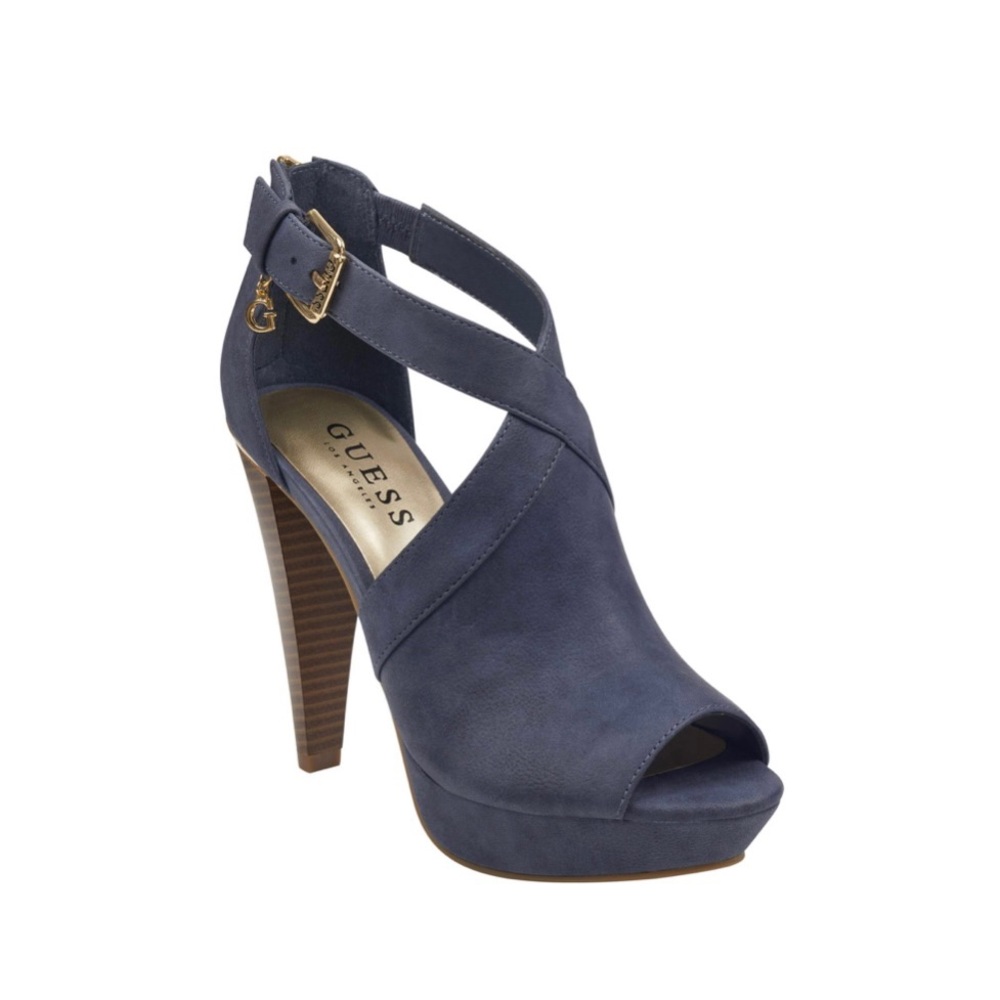 GUESS Women's Dark Blue Platform Heels